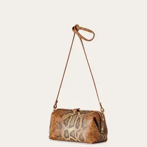 Ginger Python Effect Handbag for Women Balagan Rofe M image-3