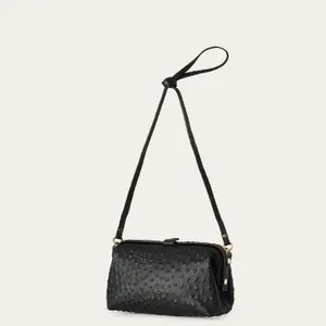 Ostrich Effect Handbag Women Balagan Rofe M image-3