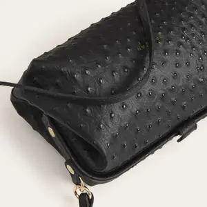 Ostrich Effect Handbag Women Balagan Rofe M image-5