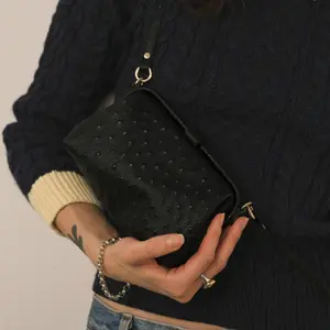 Ostrich Effect Handbag Women Balagan Rofe S image-1