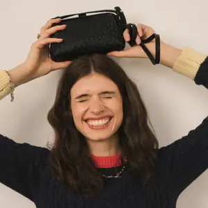 Ostrich Effect Handbag Women Balagan Rofe S image-4