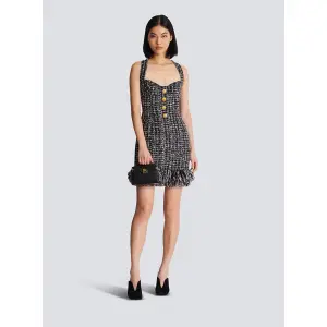 Korte tweed jurk voor dames Balmain image-1