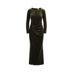 Samtfigurbetonendes Kleid für Frauen Balou Maxi