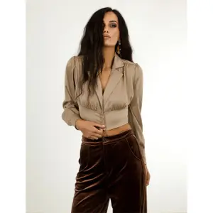 Kurze Seidenbluse Damen Balou image-4