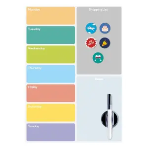 Magnetic fridge board with marker Balvi Week Planner image-0
