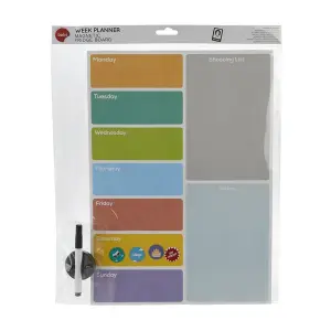 Magnetic fridge board with marker Balvi Week Planner image-1