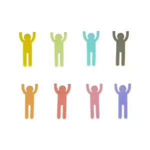 Marcador de vidrio Balvi Sticky Men (x8) image-0