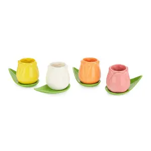Keramische koffiemok Balvi Tulip (x4) image-0
