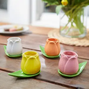 Keramische koffiemok Balvi Tulip (x4) image-1