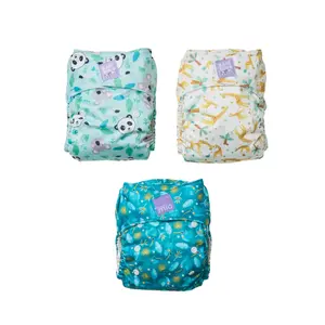 All-in-One Washable Nappy In the Kingdom of Animals Bambino Mio Miosolo (x3)