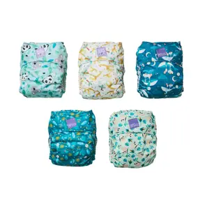All-in-One Washable Nappy In the Kingdom of Animals Bambino Mio Miosolo (x5)