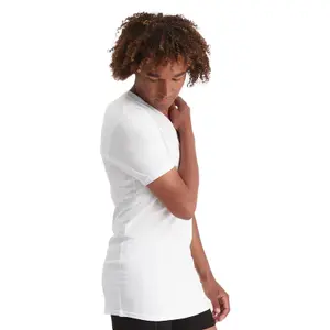 T-shirt com decote em V Bamboo Basics Velo Long fit (x2) image-0