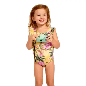 Baby girl 1-piece swimsuit Banana Moon B Tunes Limetro image-0