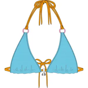 Fato de banho feminino top Banana Moon Braro Scrunchymix image-0
