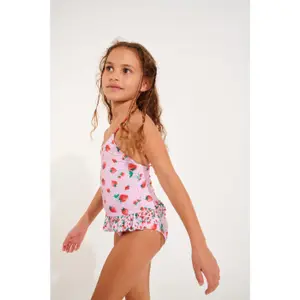 One-piece swimsuit for girls Banana Moon M Leafy Strawberry image-2