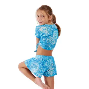 2-piece swimsuit for girls Banana Moon M Loulou Bluewa image-1