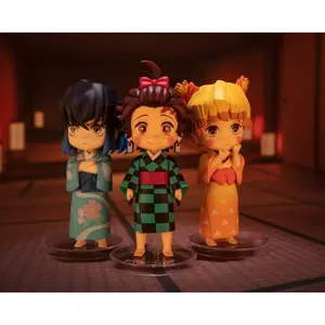 Figurine Bandai Demon Slayer : Kimetsu no Yaiba figurines mini Entertainment District Arc Set (Sumiko, Zenko, Inoko) image-0