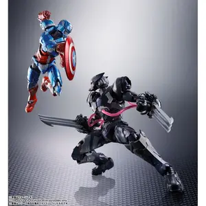 Figurina Bandai Tech-On Avengers S.H. Figuarts Venom Symbiote Wolverine image-3