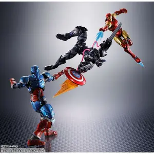 Figurina Bandai Tech-On Avengers S.H. Figuarts Venom Symbiote Wolverine image-4