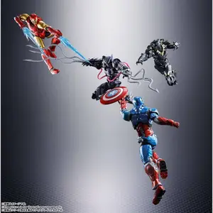 Figurina Bandai Tech-On Avengers S.H. Figuarts Venom Symbiote Wolverine image-6