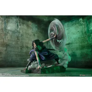 Estátua Banpresto Naruto Shippuden Sasuke Uchiha the Light & Dark of the Mangekyo Sharingan Figuarts Zero image-2