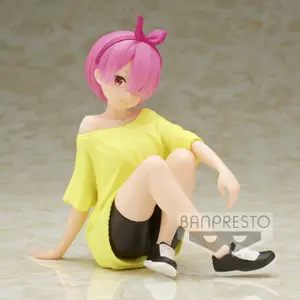 Figurine Banpresto Starting Life In Another World Re:zero Relax Time Ram Training Syle image-0
