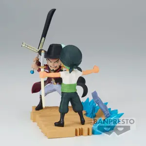 Figurine Banpresto One Piece Log Stories Roronoa Zoro VS Dracule Mihawk image-4