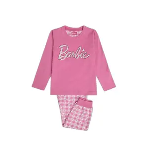 Girls' long-sleeve pyjamas Barbie Vichy Mood image-0