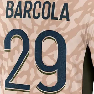 Flocking cuarto PSG Ligue 1 BARCOLA #29 2023/24 image-0