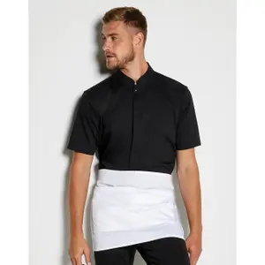 Camisa de manga corta a medida con cuello mao Bargear image-4