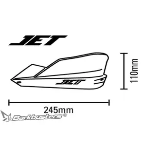 Ochraniacze rąk do motocykli na proste kierownice Barkbusters Jet image-1