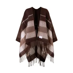 Poncho Damen Barts Loche
