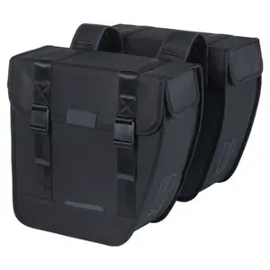 Waterproof polyester bike carrier bag with reflective touring feature Basil (x2) image-1