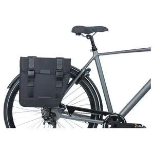 Waterproof polyester bike carrier bag with reflective touring feature Basil (x2) image-2