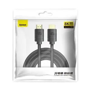 Câble HDMI vers HDMI 8K 60 Hz 4K 120 Hz 2K 144 Hz 3D eARC QMS dynamique HDR VRR ALLM Baseus High Definition Series