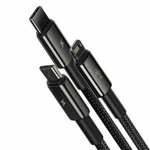 Universal-USB-Kabel 3-in-1 (Typ C / Lightning / Micro-USB) 3.5a Baseus Tungsten image-1