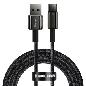 480mb/s usb-c kabel, 100w Baseus Tungsten Gold series image-1