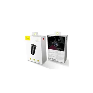 Kwadratowa metalowa ładowarka samochodowa a + a Baseus Dual QC3.0 SCP.AFC