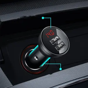 Chargeur avec affichage numérique double USB 4.8A 24W pour voiture Baseus CCBX-0G image-4