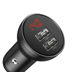 Chargeur avec affichage numérique double USB 4.8A 24W pour voiture Baseus CCBX-0G image-2