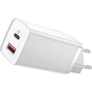 Adaptateur secteur 1x port USB-A + 1x port USB-C 65W Baseus GaN2 Lite
