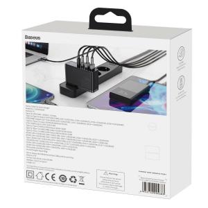 Chargeur mural rapide de voyage C+C+U+U PD 3.0 QC Baseus 4.0+ GaN2 Pro image-4