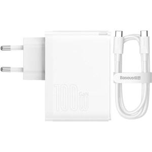 Adaptateur secteur 1x port USB-A + 1x port USB-C 100W + Cable USB-C 1m Baseus GaN5 Pro image-2