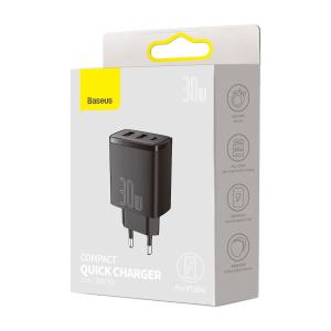 Chargeur rapide de voyage compact U+U+C PD3.0 QC 3.0 Baseus image-3