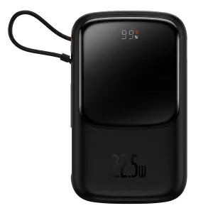 External battery with digital display and integrated type-c c+u qc scp afc fcp 22.5w Baseus Qpow