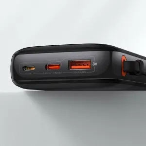 External battery with digital display and integrated type-c c+u qc scp afc fcp 22.5w Baseus Qpow image-4