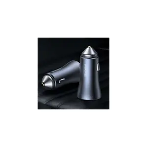 Chargeur USB et USB-C PD 3.0, QC 4+, SCP FCP AFC pour voiture avec câble USB/USB-C 1m Baseus Golden Contactor Pro Dual Quick TZCCJD-0G image-1