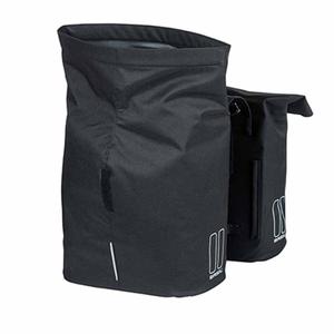 Sacoche de porte-bagages vélo réfléchissant avec scratch polyiester Basil City image-1