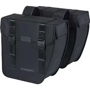 Waterproof polyester bike carrier bag with reflective touring feature Basil (x2) image-0