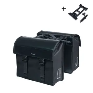 Αδιάβροχη τσάντα πίσω σε καμβά Basil Urban Load Mik 2.0 image-0